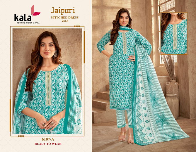 Jaipuri Vol 5 By Kala Printed Cotton Kurti With Bottom Dupatta Wholesalers In Delhi
